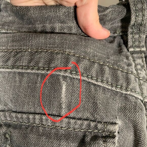 Stitch’s Jeans Women’s 33 Grey Bootcut Distressed Denim Bullet 100% Cotton - Picture 11 of 16